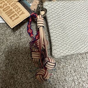 Consuela Cream Wristlet with Multicolor Accents